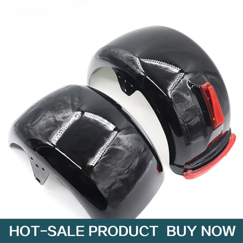 Front or Rear Fender Mudguards With Taillights Plastic Shell For Citycoco Electric Scooters Chinese Harley Scooter Parts
