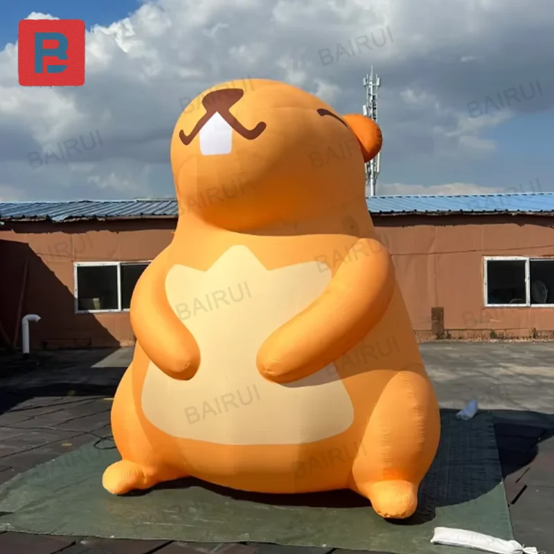 huge inflatable hamster 3m mouse prop for movie, zoo advertising