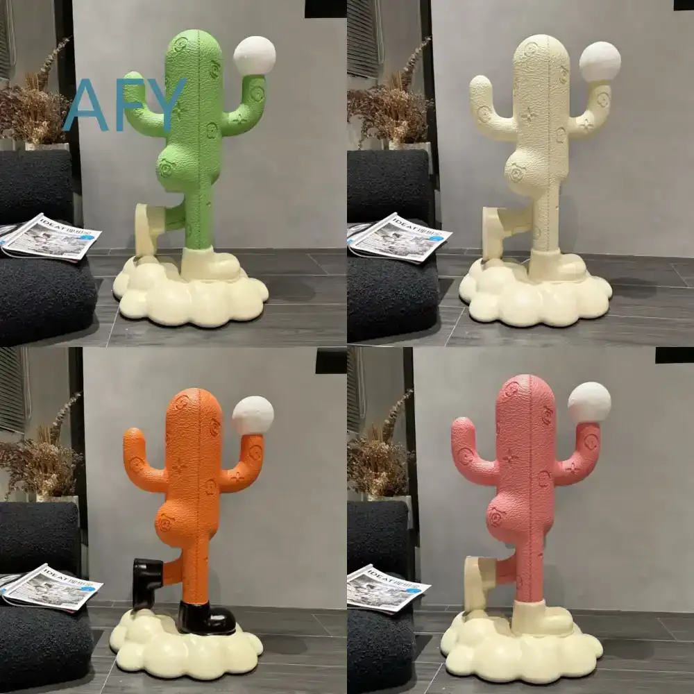 Cactus Large Floor Ornament for Home Decor for Living Room for Housewarming Gift for Coat Rack for Floor Decoration for