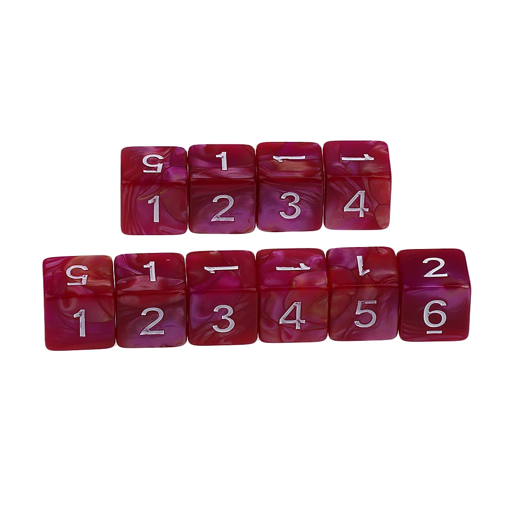 

Набор из 10 шестисторонних игральных костей D6 игральные кости для настольных игр