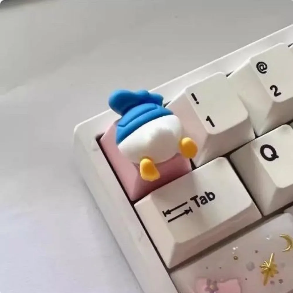 Sanrio Cinnamon Roll Handmade Disney Donald Duck Anime Keycaps for Mechanical Keyboard Cartoon Single Key Cap Christmas Gift