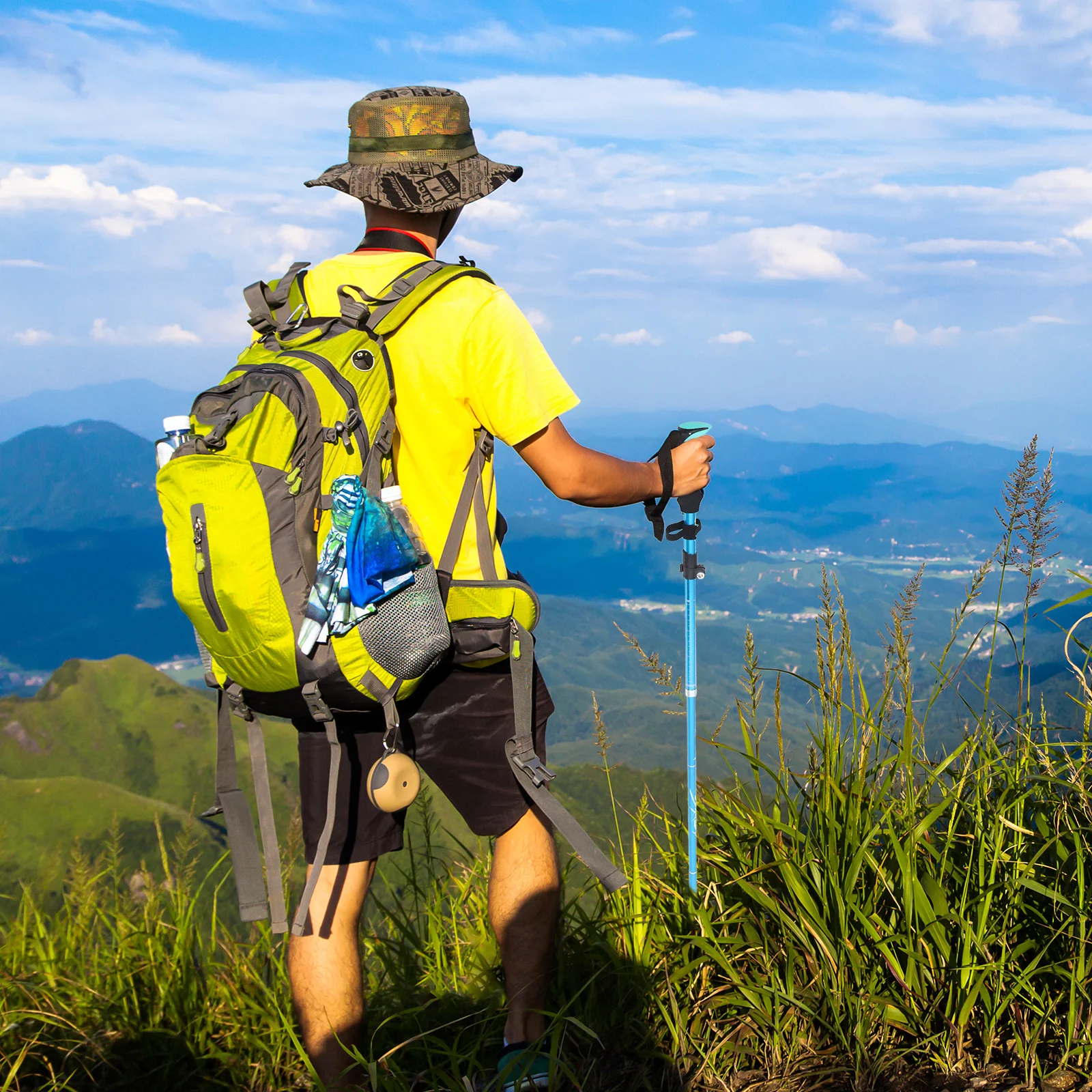 

Trekking Poles Telescopic Cane Folding Non-slip Anti-skid Walking Stick Retractable Anti-slip