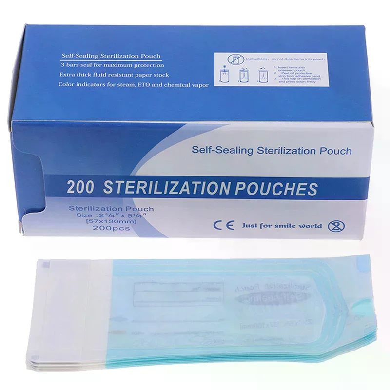 /ACR/Disposable  Disinfection Bag Set Nail Tools Sterilizer PP Bags Nails Equipment Disinfection Accessories 200Pcs