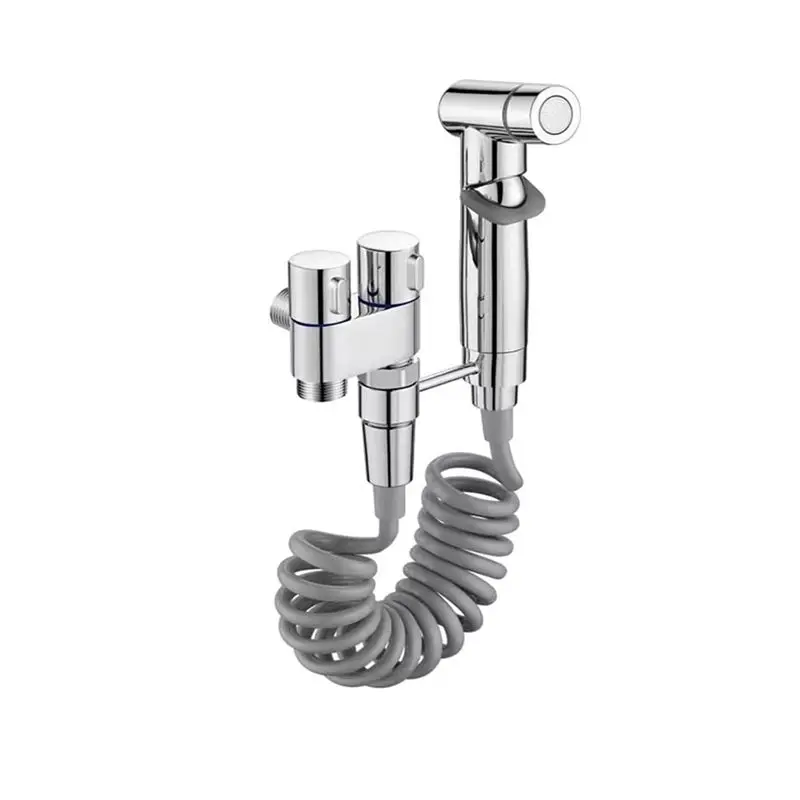 

A25I-1-In-2-Out Dual Control Valve Mini Multi-Function Faucet Mini Shower Pressure Bathroom Faucet Kit For Bidet And Shower
