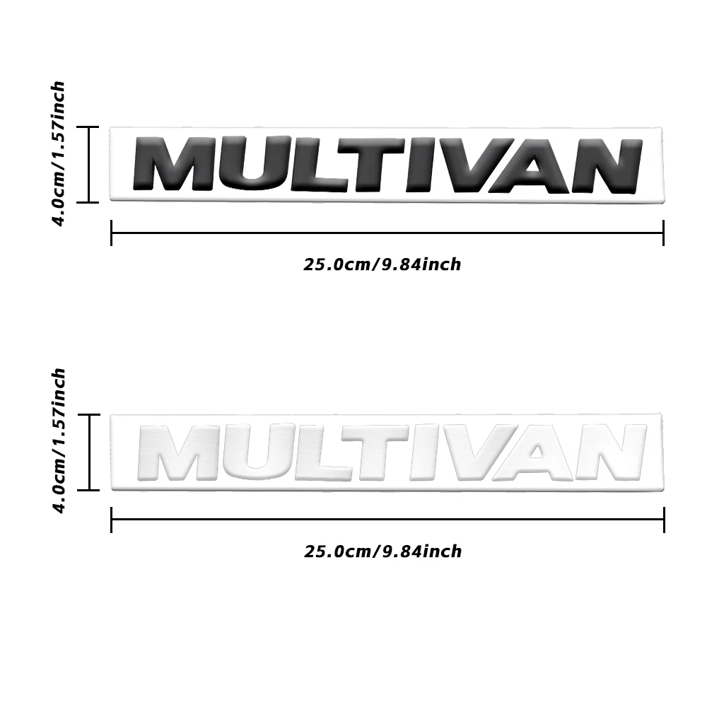 1pc 3D ABS Plastic MULTIVAN Car Letter Logo Sticker Tail Bumper Badge Auto Rear Trunk Emblem Decals For VW Styling Accessories