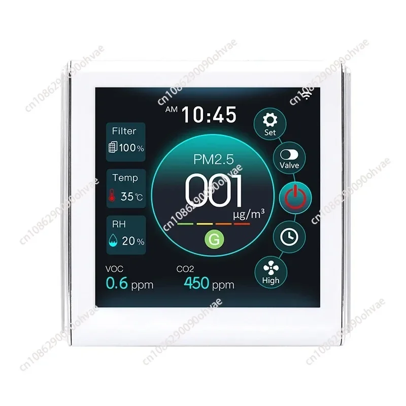 Controller VOC Display Touch Screen Panel for Ventilation Fan Smart Ventilation Controller for Homes