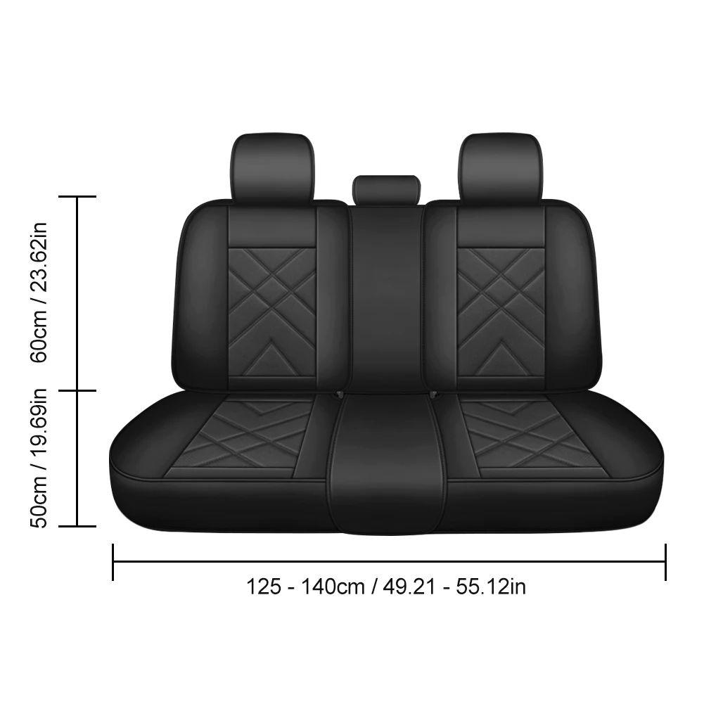 Funda para asiento de coche, funda Universal de cuero PU para asiento delantero, funda para banco dividido trasero, protección de asiento de cobertura 5D para todas las estaciones para coche SUV