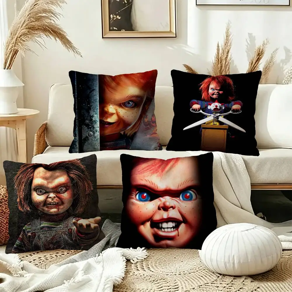 C-Classic-Chucky-Horror-Movie Pillow Cushion Cover Pillowcase Living Room Sofa Home Decor Customized