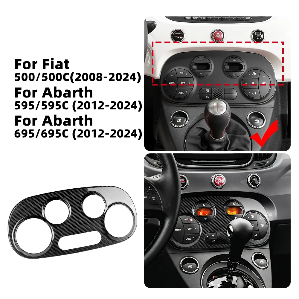 

Настоящее твердое сухое углеродное волокно для Abarth 595 695 595C 695C 2012 2013 2014 2015 2016 2017 2018 2019 2020 2021 2022 2023 2024 Fiat 500 500C 2008-2024 AC Digital Climate