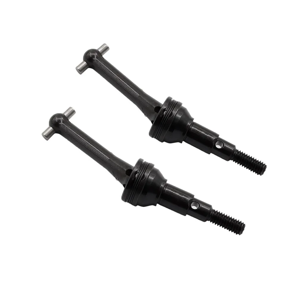 MJX 14301/14302 RC Car Steel CVD Dog Bone Drive Shafts – 2Pcs Black/Silver Upgraded Metal Parts for 1/14 Hyper Go Truck 14410