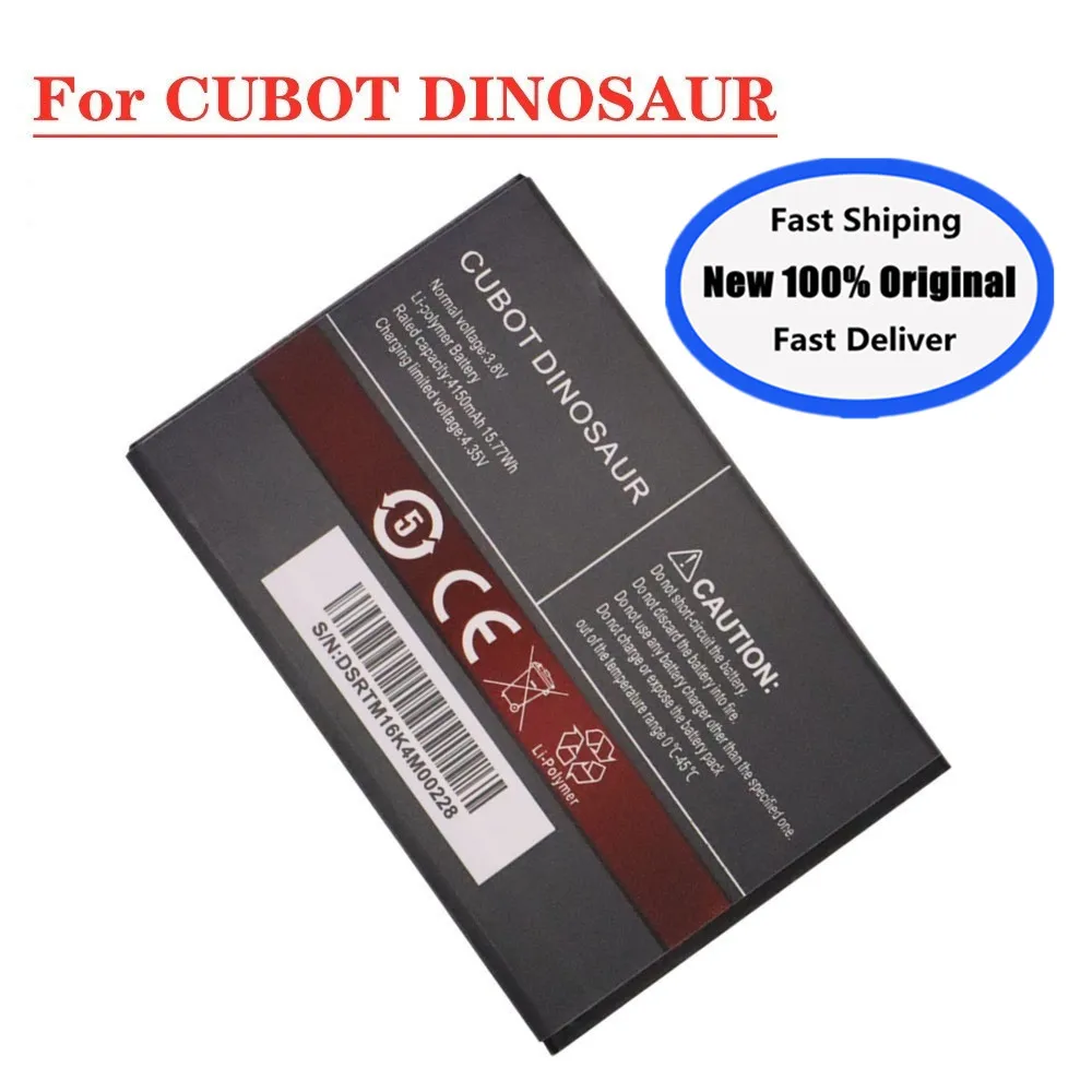 4150mAh Original Phone Battery For CUBOT Dinosaur High Quality Batterie Bateria Batterij Fast Shipping