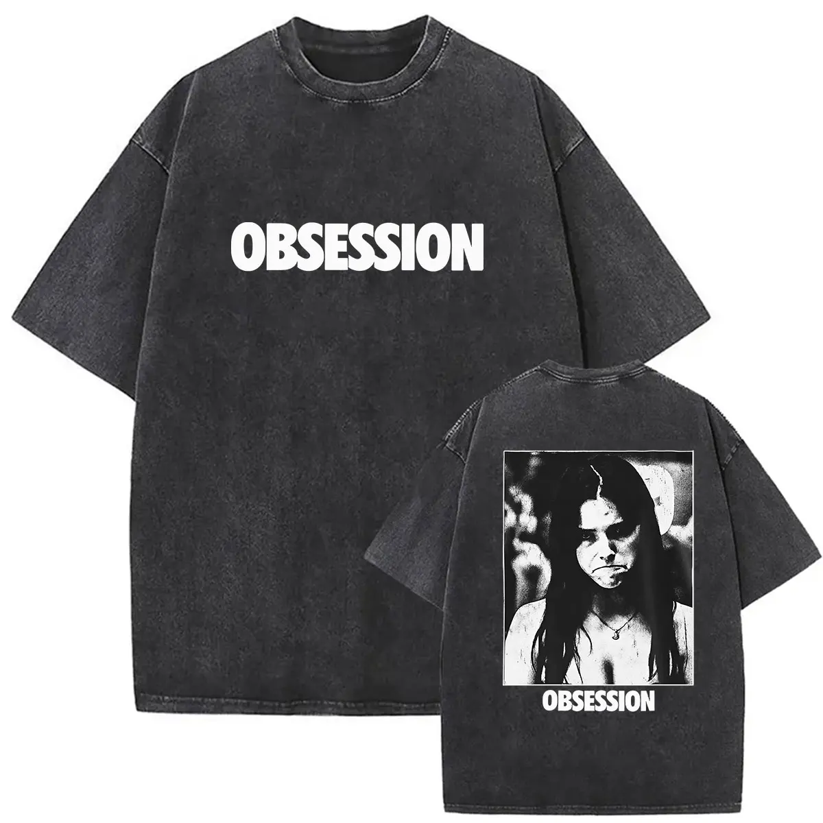 Vorsicht: Was du wünschst, wird sich als Obsession ergeben - T-Shirts aus dem Film „Why Don't You Love Me“ (2026) im Vintage-Washed-Look für Herren und Damen, Kurzarm – Detail 5