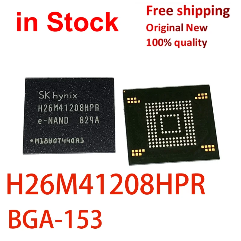 (1-5 pcs)100% Original New H26M41208HPR 8GB BGA E-NAND EMMC Memory IC chip