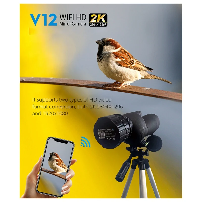 2K 4 Million High-Definition Wifi Electronic Eyepieces, Telescopes, Bird Watching And Other General-Purpose Calibers