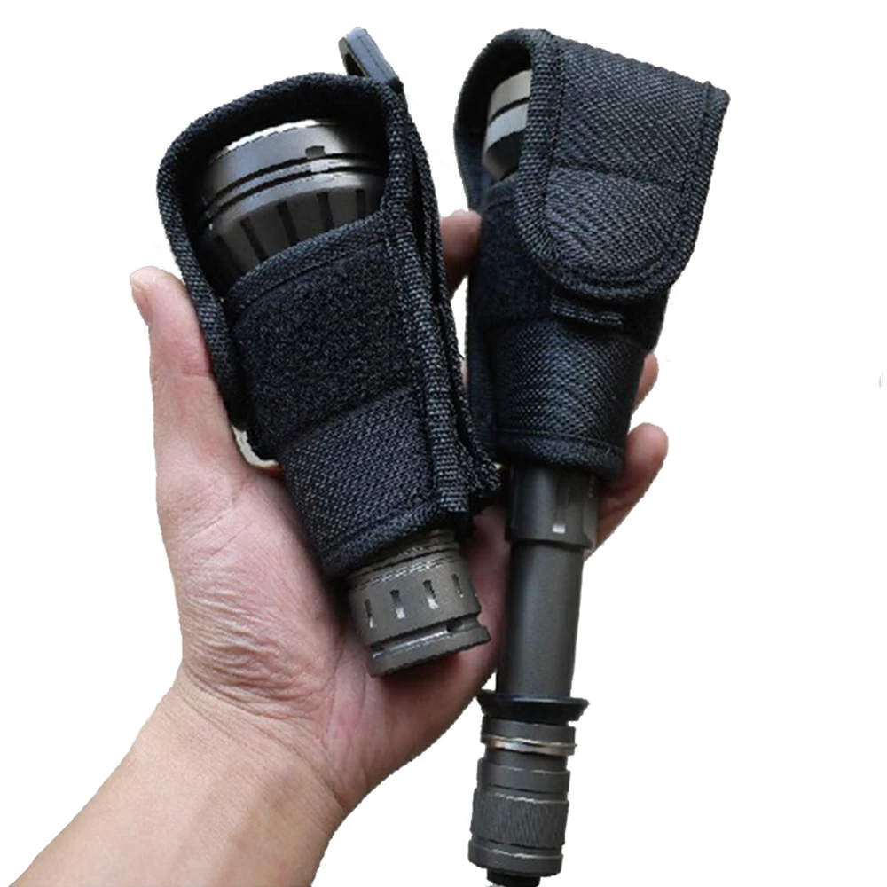 Funda táctica de cabeza grande para linterna Molle, funda con Clip para UF700L/C8/501D HUGSBY S3Torch, funda de transporte con cinturón