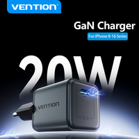 Vention 20W GaN Charger PD Fast USB Type C Charger PD3.0 QC3.0 USB C Quick Charging For iPhone 16 15 14 13 Mobile Phone Charger