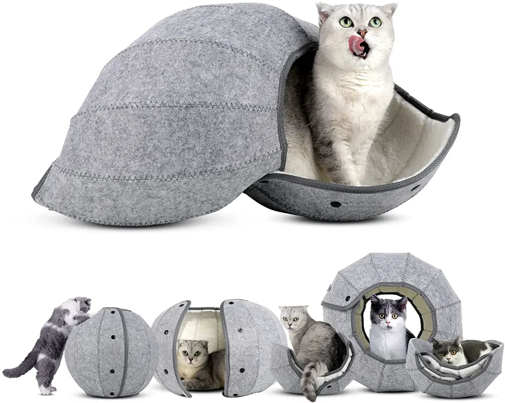 

Foldable Breathable Pet Bed Cat Kennel Kennel Cave Tunnel Semi-closed Creative Cat Pad Dog Supplies