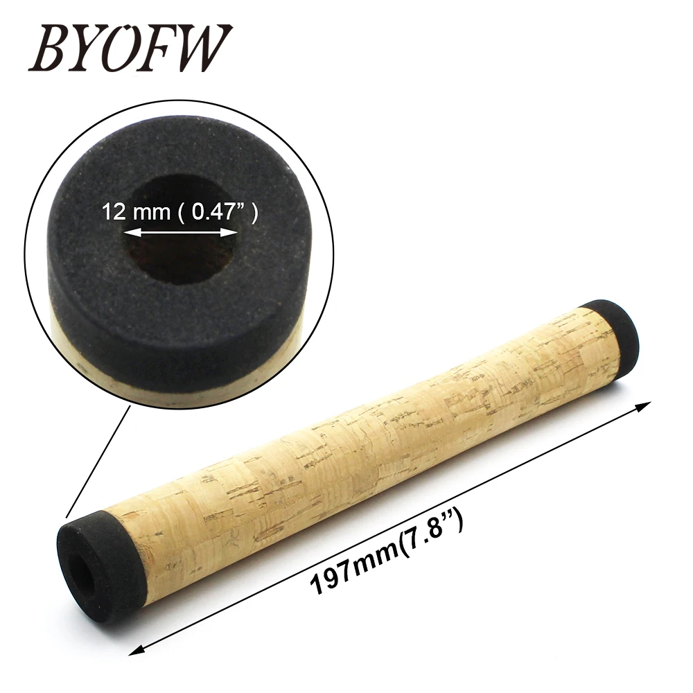 BYOFW 5 PCs 195mm Composite Cork Spinning Fishing Rod Handle Grip Strength DIY For Pole Building Repair Ultra Light Replacement