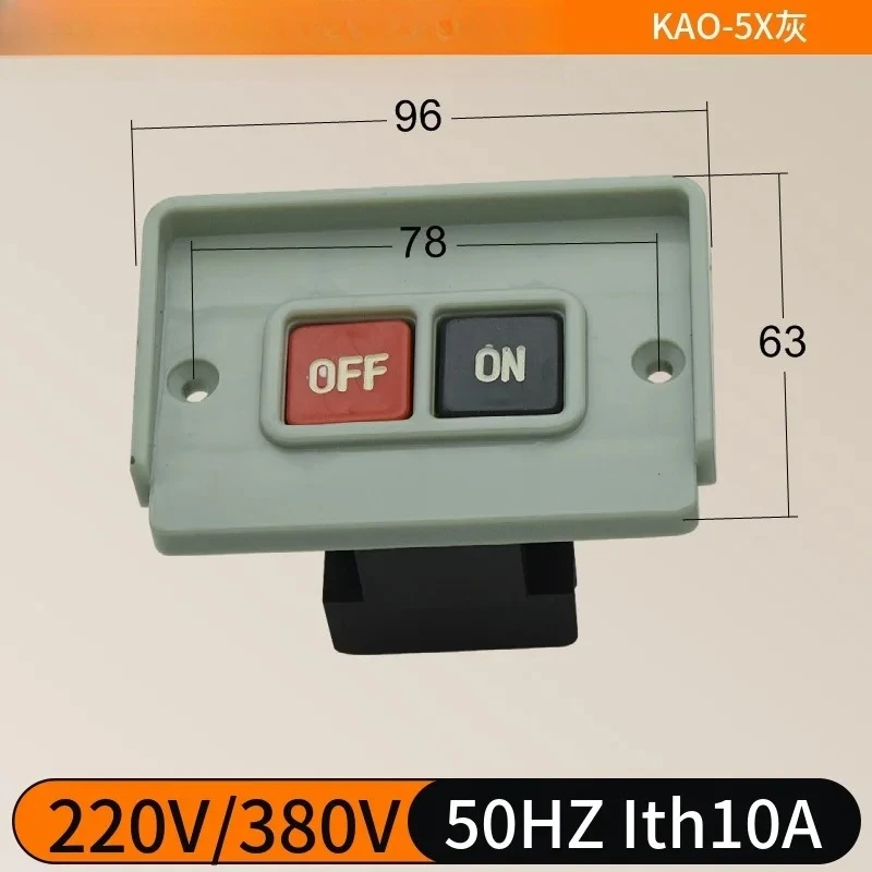 4PCS  Machine tool electrical control switch KA0-5 three-phase drilling press button switch 220V