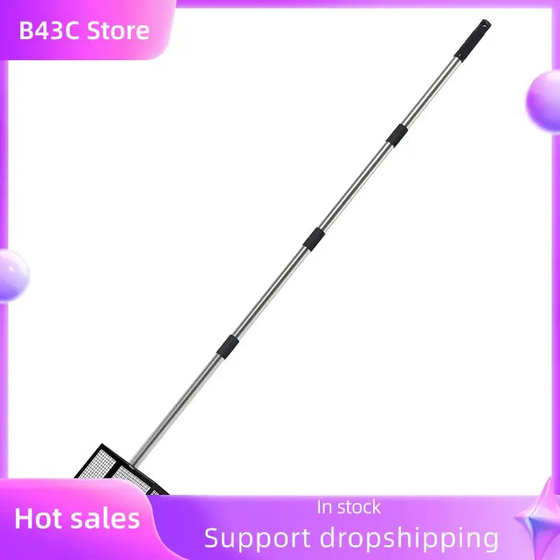 

B14C Большая насадка для куриных какашек, 10 дюймов, 62-дюймовая длинная ручка, грабли для капель для песка