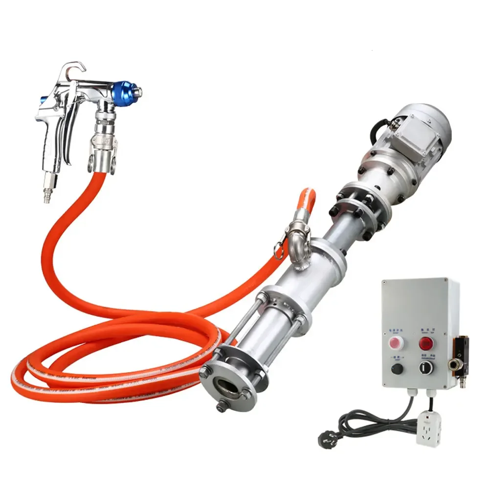 2.2KW Stone Paint Spraying Machine Putty Coating Machine High Power Sprayer with 5M Hose