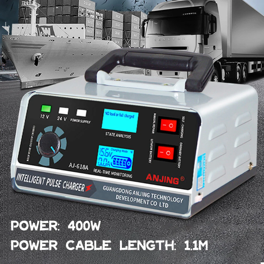 

【New】400W High Power Car Battery Recharger Machine Automatic Intelligent Repairing Type Battery Tool 110V-250V
