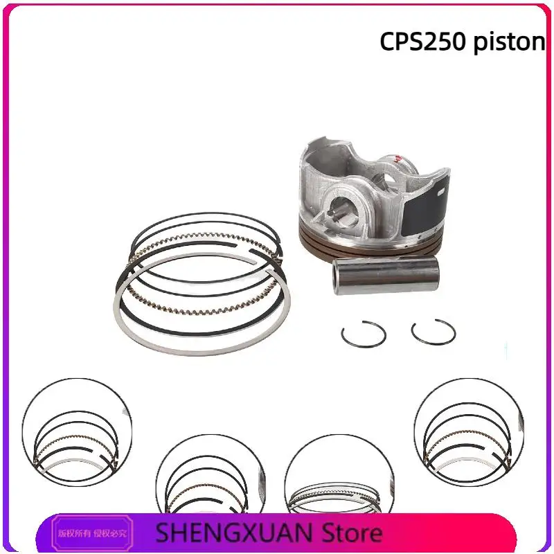 

CPS250cc Piston Complete Set Durable OEM Grade Fit CPS250 Motorcycle Commuter & Off-road Repair Parts