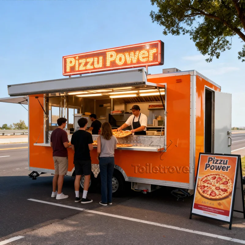 Vintage Custom Mobile Kitchen Food Trailer Waffle Crepe Food Cart Trailer Pancake Street Commercial Food Truck with Full Kitchen