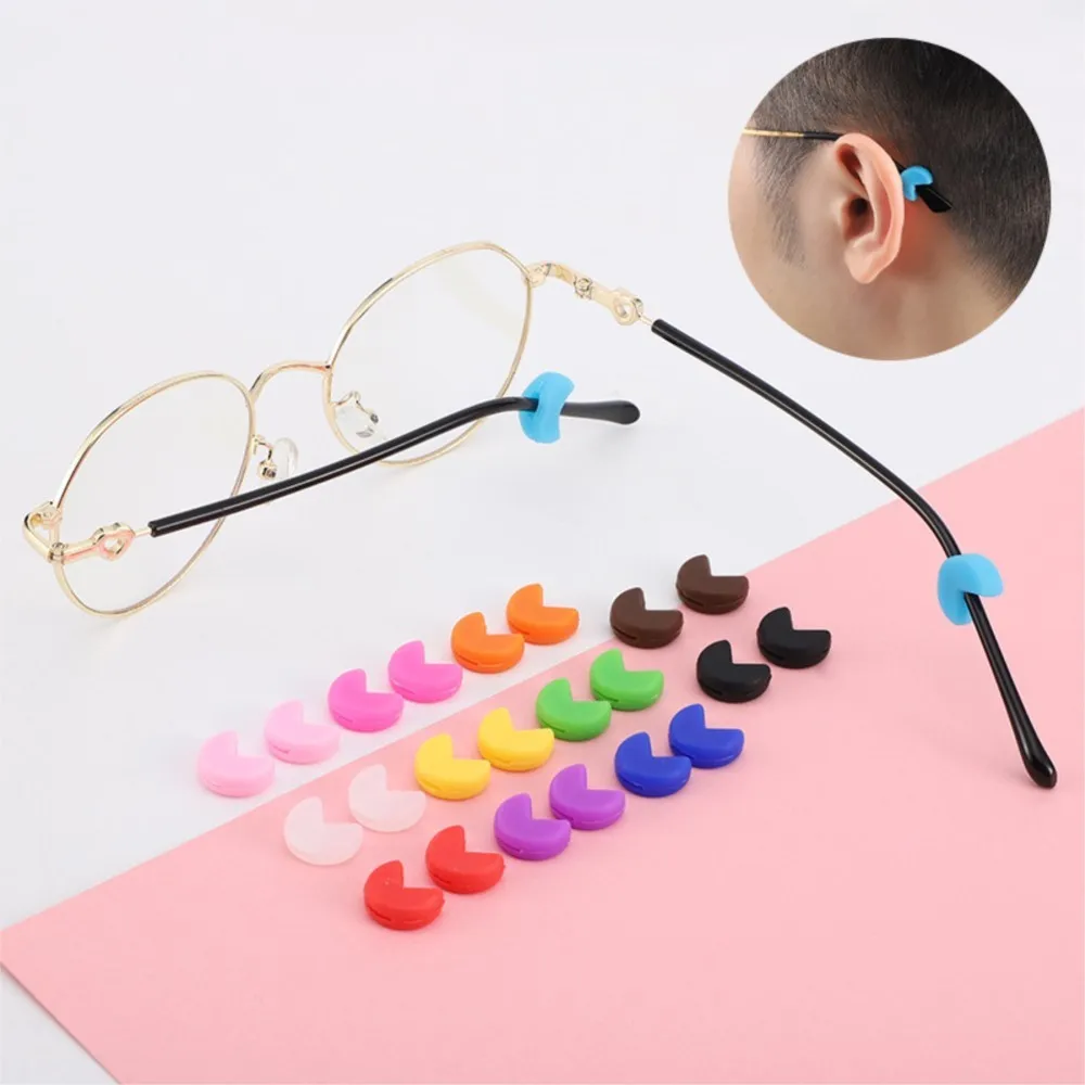 20 sztuk (10 par) nowe silikonowe okulary okulary antypoślizgowy zaczep na ucho uchwyt na końcówkę zausznika okulary akcesoria sportowe AH012