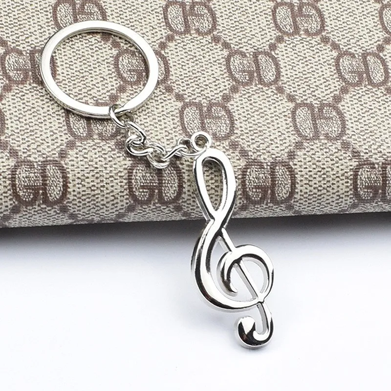 List of musical symbols keychain personalized music Keychain chain music gift pendant Creative Treble Clef G