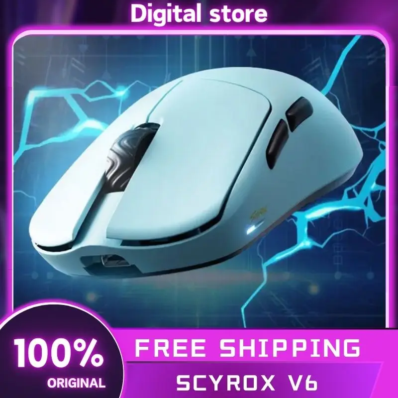 Scyrox V6 Mouse Gaming Mice Lightweight Wireless Mouse Ergonomic Mouse Customized Low Latency For Esports Gamer Pc Accessories