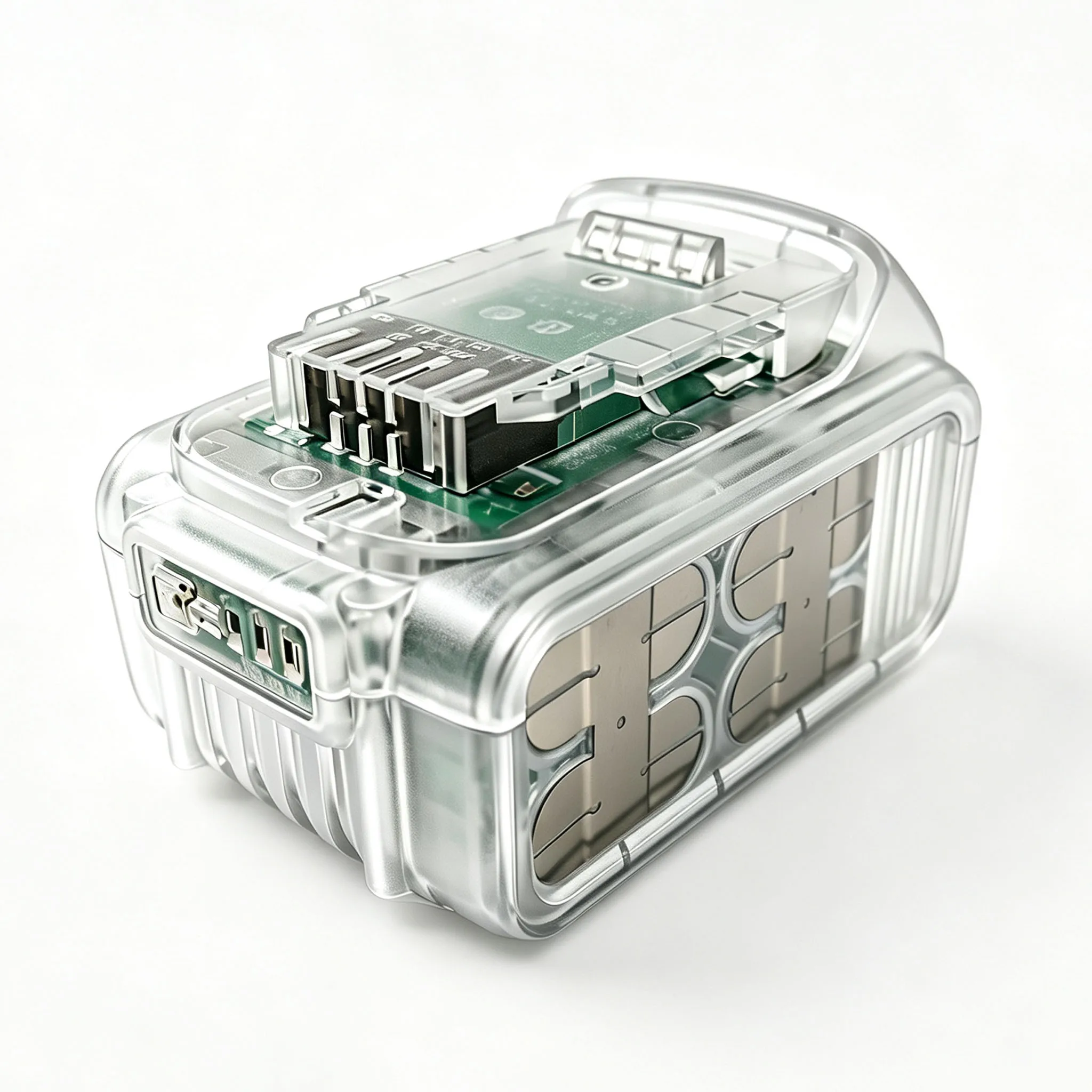 Transparent Lithium Batteries Case Storage Box BMS PCBA Circuit Board For Dewalt 18V Li-ion Battery 10X18650 Housings Kit Shell