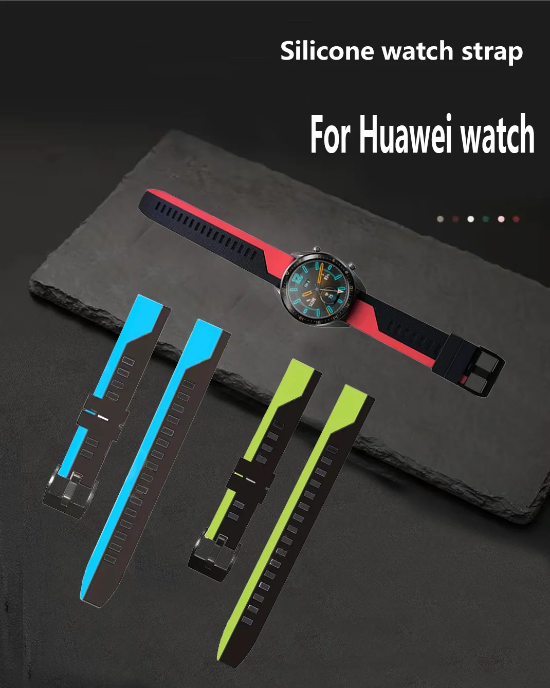 22mm Silikon-Uhrenarmband für Huawei Watch GT 6/6Pro/5/5Pro/4/3/3Pro/2 46mm für Huawei Watch GT Runner Smartwatch-Armband