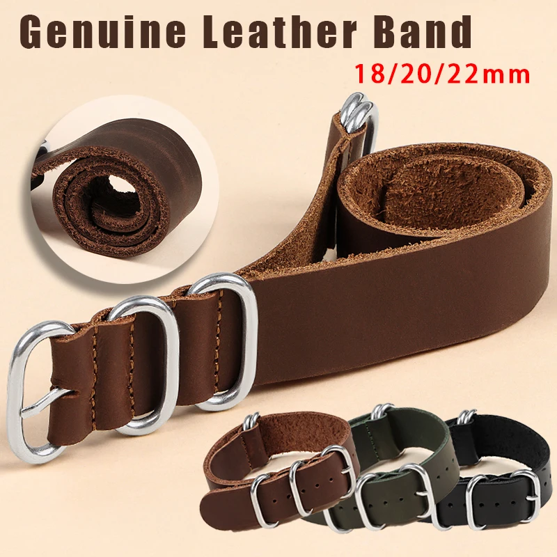 18mm 20mm 22mm Leather Strap Soft Comfortable Band Sport Bracelet Smart Watch Wristabnd Universal Replacement Belt Man Woman