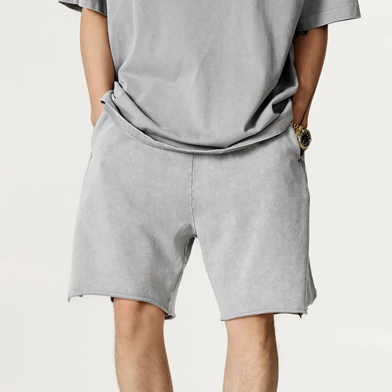 

Мужская мода 2025 г., летние модные брендовые шорты в американском стиле Ins High Street Wax Dye, винтажные мужские свободные шорты средней длины WNLR