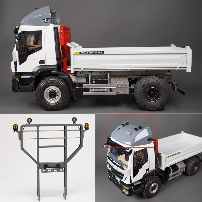 

Tamiya 770S Trailer Equipment Rack IVECO Truck High Roof Kit 1/14 RC Trailer Dump Truck with Light Upgrade RC Car Accessories