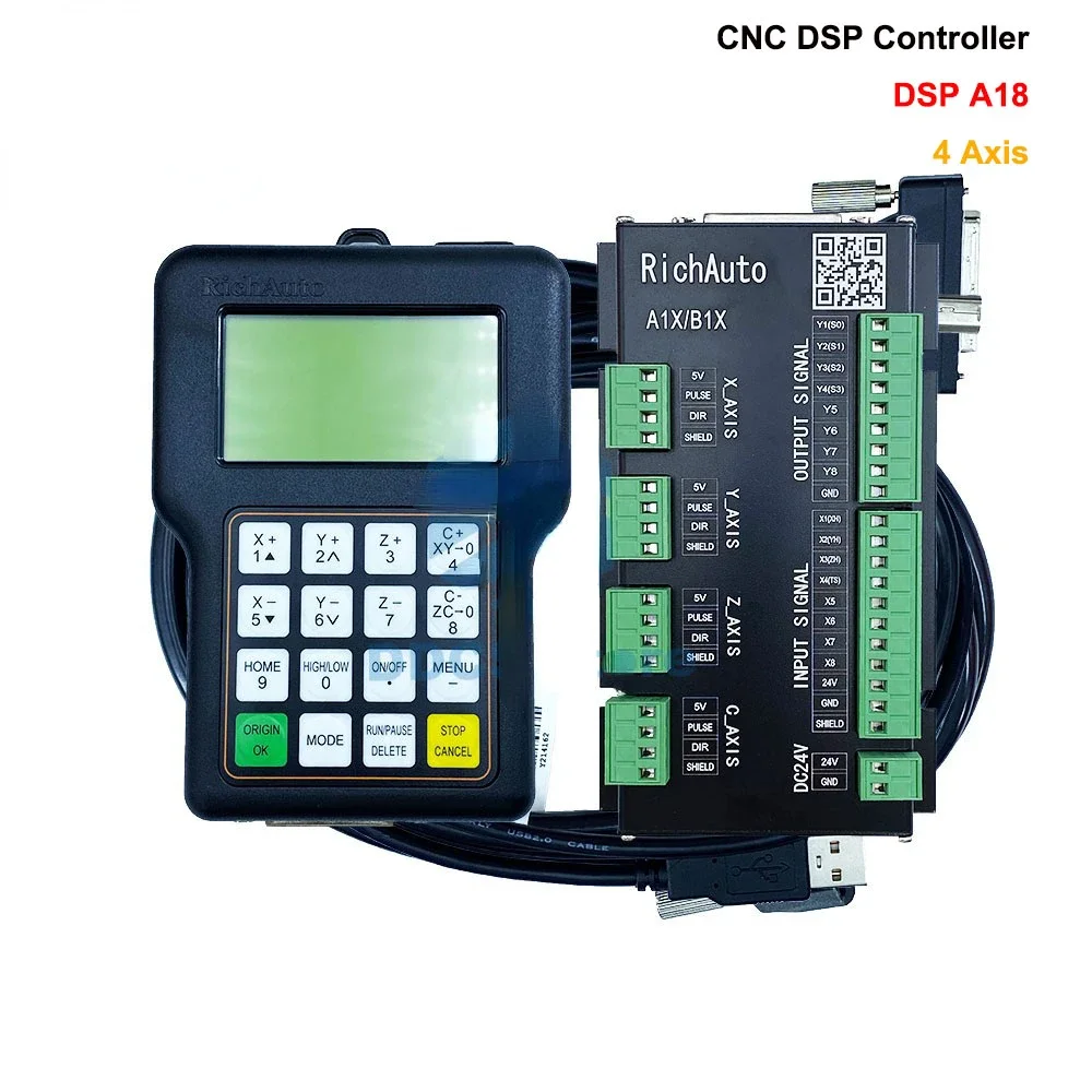

RichAuto DSP A18 4 Axis CNC Controller A18s A18e USB Linkage Motion Control System Manual For CNC Router