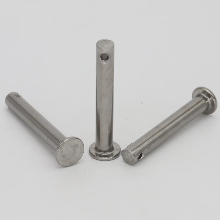 M8 M8*35 M8x35 M8*40 M8x40 M8*50 M8x50 304 Stainless Steel ss DIN1444 Flat Head Cylinder Round Dowel Hole Clevis Pin With Head