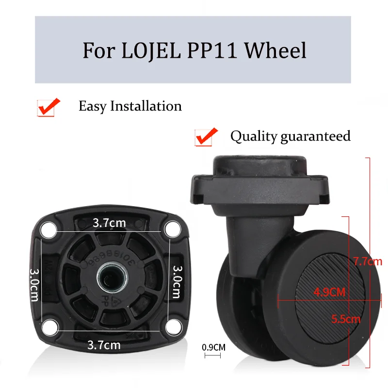 

For LOJEL PP11 Nylon Luggage Wheel Trolley Case Wheel Pulley Sliding Casters Universal Wheel Repair Slient Wear-resistant