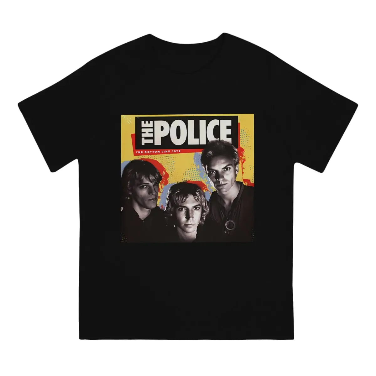 Funny The Bottom Line T-Shirts for Men Crew Neck T Shirts The Police Band Short Sleeve Tee Shirt Adult Clothes