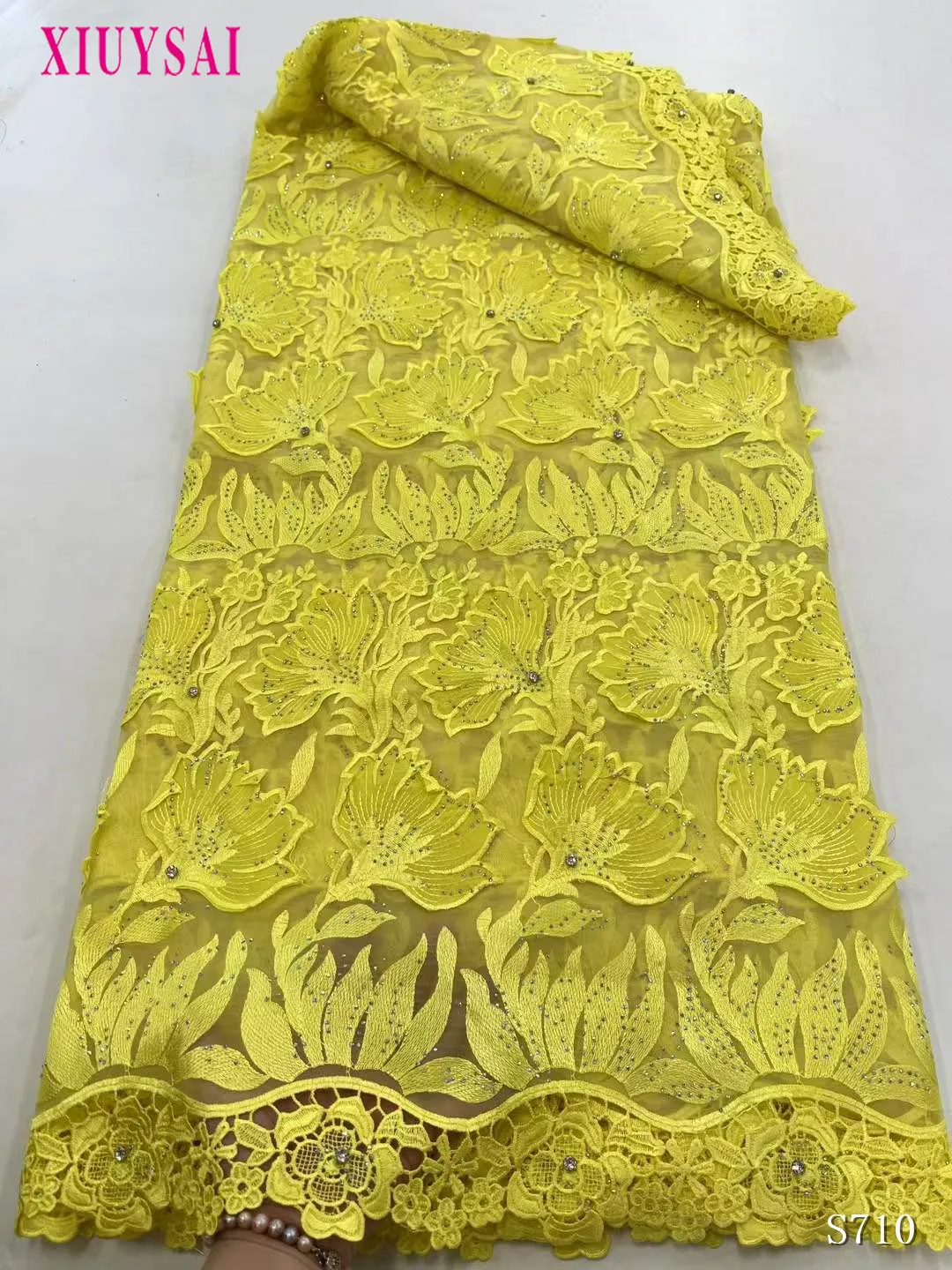 جديد حرق البرتقال الترتر الأفريقي جبر الحبل أقمشة الدانتيل 2025 جودة عالية النيجيري للذوبان في الماء أقمشة الدانتيل لفستان الحفلات #3