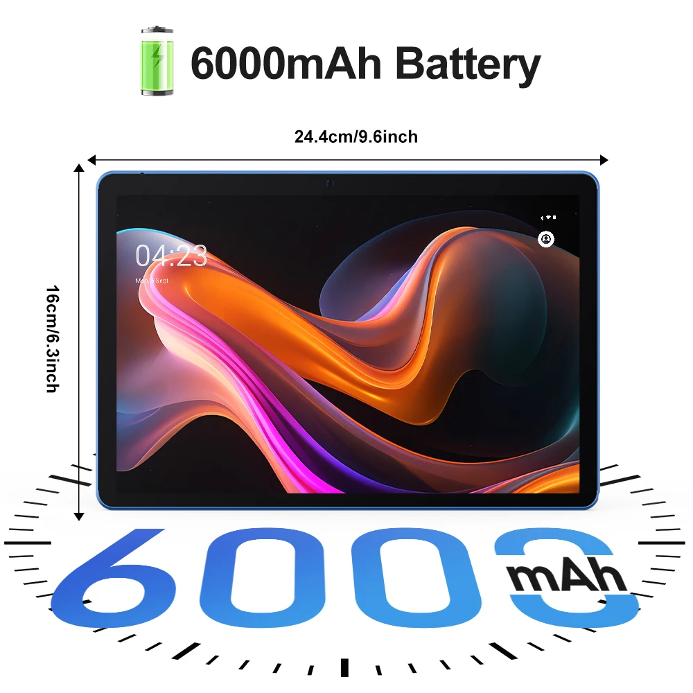 Tablet Android 13 da 10 pollici, 7 GB (espansione di memoria 3 g+4 g) RAM+64 GB ROM, doppia fotocamera da 2 MP+8 MP, supporta WiFi, Bluetooth, Wi dotato