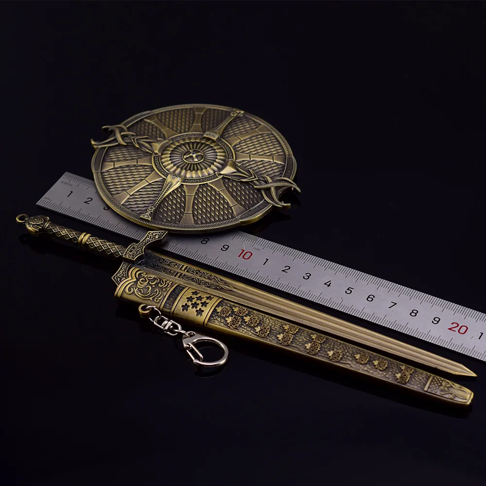 22 cm Banished Knight's Greatsword Gioco Periferico Modello in metallo Armi e oggetti di scena Decorazione del desktop Ornamenti Regali di compleanno Giocattoli