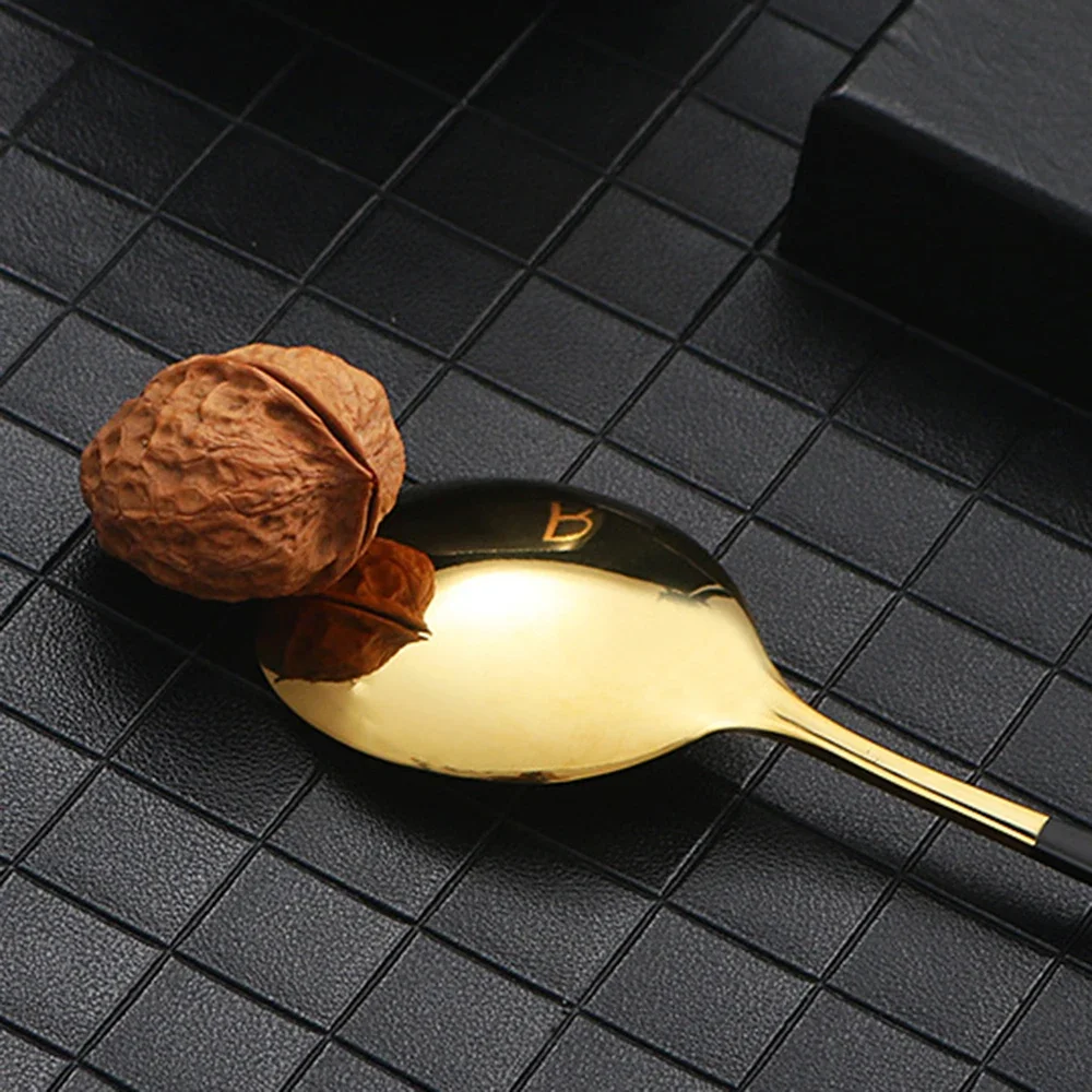 4Pcs Gold Portable Tableware Cutlery Set With Box Spoon Fork Chopsticks Set Stainless Steel Lunch Dinnerware Kitchen Accessories