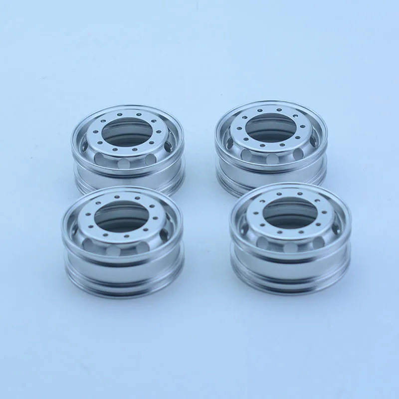 2pcs Metal Wheels 20mm/24mm Hub Rim for 1/14 Tamiya RC Truck Tipper SCANIA 770S VOLVO MAN TGX Scaleclub LXY Car Tire Accessories