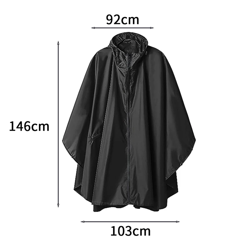 레인 판초 하이킹 윈드 브레이커 판초 자켓 코트 방수 비옷 후드 포켓이있는 성인용