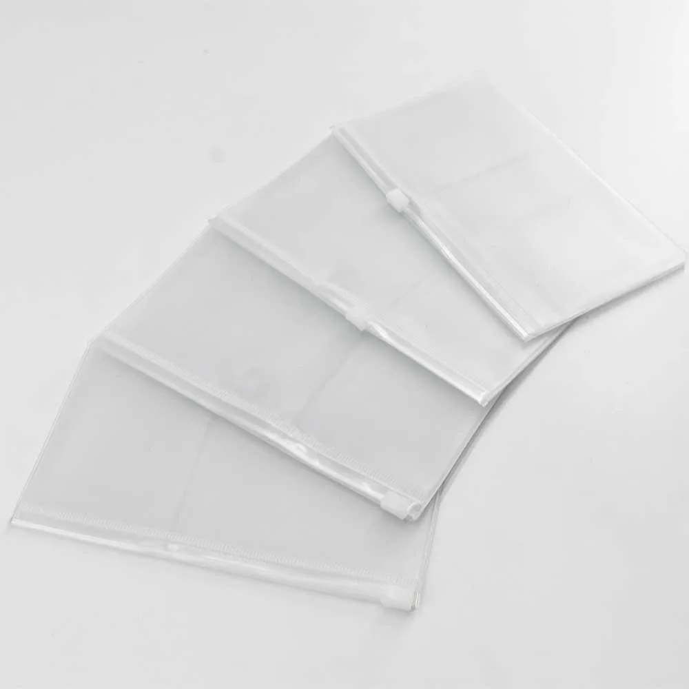 パスポートミドリ旅行者ポケットノートブック収納袋ノートブックジッパーバッグ PVC ジッパーバッグジャーナルプランナーカードホルダー