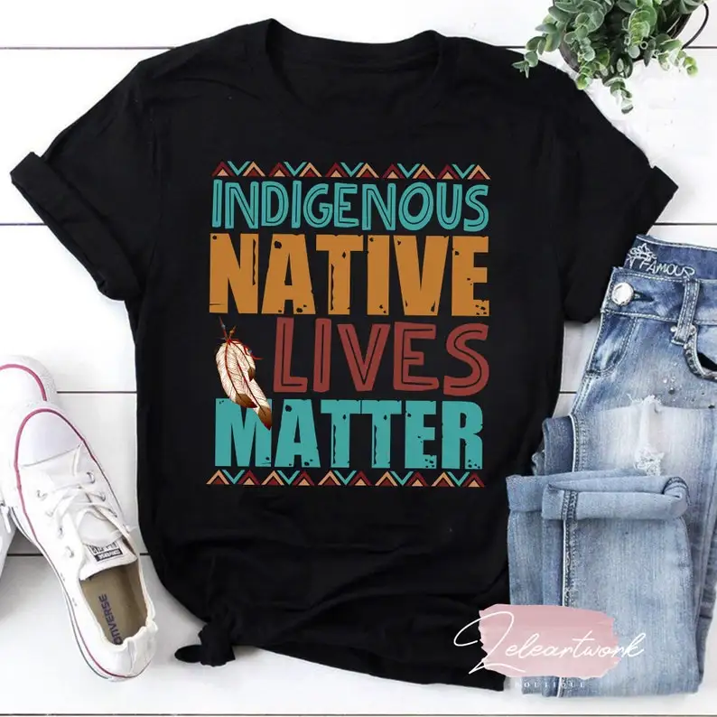 La vida nativa indígena importa la camiseta del movimiento de derechos civiles americanos, camisa de derechos civiles indígena