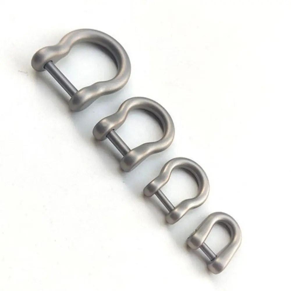 Titanium Alloy D Bow Staples Carabiner Shackle Key Ring Outdoor Bracelet Buckle 10 Styles Buckles Outdoor Accessories