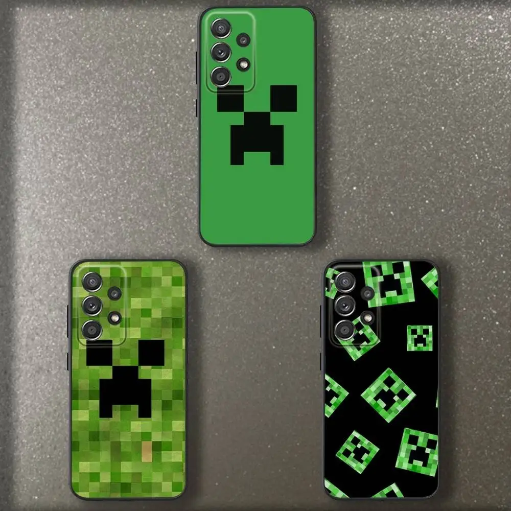 

Green P-Pixel Phone Case For Samsung S 25,24,23,22,30,21,10,9,Ultra,Plus,Lite,FE,4,5 G Soft Black Case